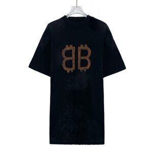 Balenciaga 2022 Black cotton crewneck short-sleeve T-shirt